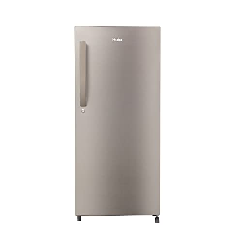 Haier 195L 5 Star with Inverter Direct-Cool Single Door Refrigerator (HED-20FDS - Brushline Silver/Dazzel Steel)