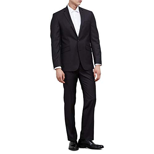 Kenneth Cole REACTION Men's Slim Fit Suit Separate Pant (Blazer, Pant, and Vest), Blue, 38W x 34L