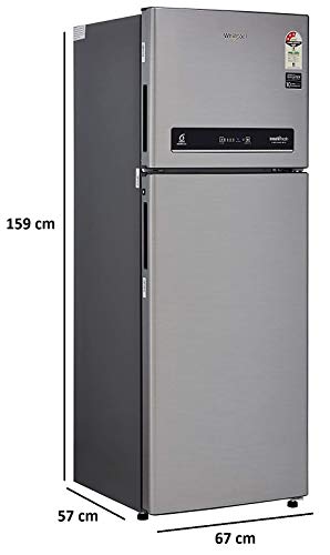 Whirlpool 265 L 3 Star Inverter Frost-Free Double Door Refrigerator with Intellisense inverter technology(INTELLIFRESH INV CNV 278 3S, German Steel, Convertible)