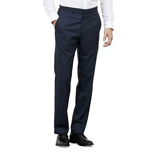 Kenneth Cole REACTION Men's Slim Fit Suit Separate Pant (Blazer, Pant, and Vest), Blue, 38W x 34L