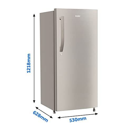 Haier 195L 5 Star with Inverter Direct-Cool Single Door Refrigerator (HED-20FDS - Brushline Silver/Dazzel Steel)