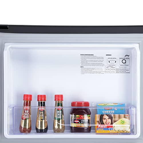 Godrej 255 L 2 Star Inverter Frost-Free Double Door Refrigerator with Jumbo Vegetable Tray (RF EON 255B 25 HI TH ST, Thunder Steel)