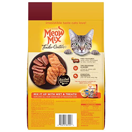 Meow Mix Tender Centers Dry Cat Food, Tuna & Whitefish, 3 Pound Bag