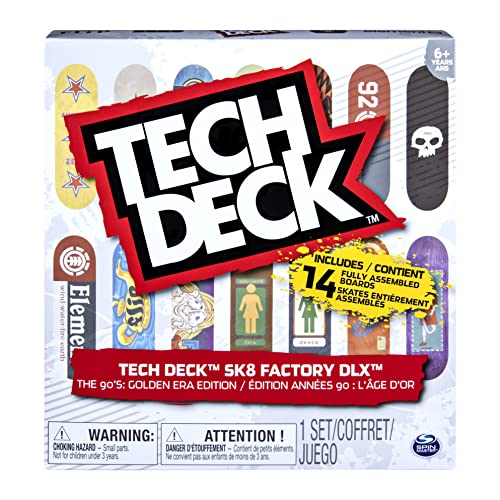 Tech Deck, DLX Pro 10-Pack of Collectible Fingerboards, For Skate Lovers Age 6 and up