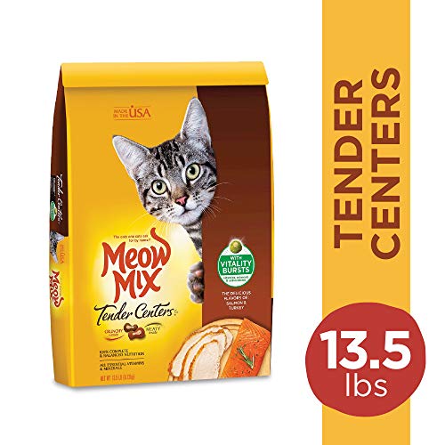 Meow Mix Tender Centers Dry Cat Food, Tuna & Whitefish, 3 Pound Bag