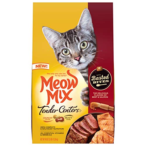 Meow Mix Tender Centers Dry Cat Food, Tuna & Whitefish, 3 Pound Bag