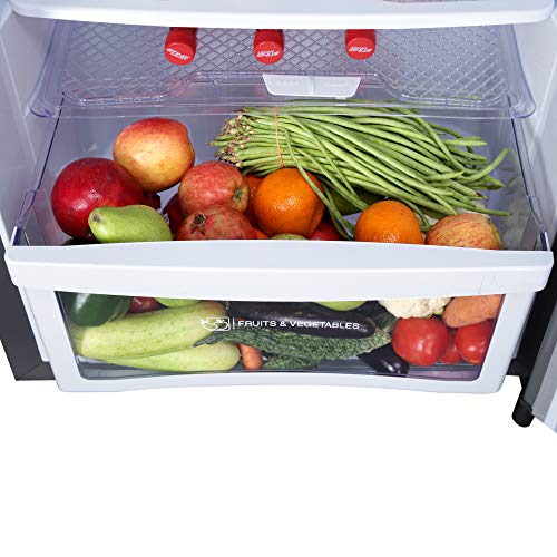 Godrej 255 L 2 Star Inverter Frost-Free Double Door Refrigerator with Jumbo Vegetable Tray (RF EON 255B 25 HI TH ST, Thunder Steel)