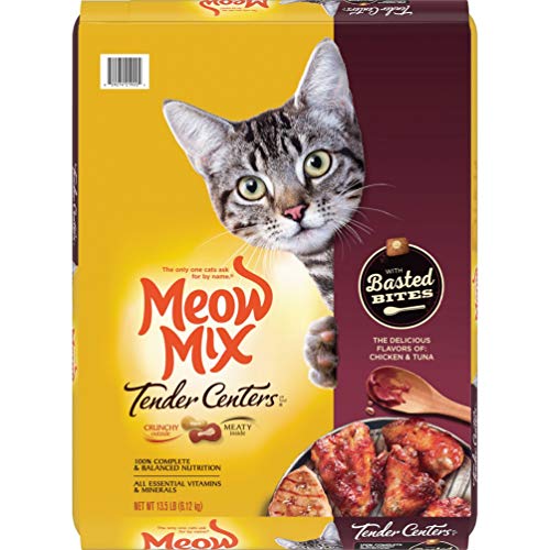 Meow Mix Tender Centers Dry Cat Food, Tuna & Whitefish, 3 Pound Bag