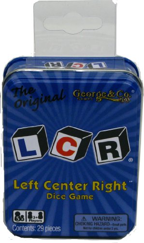 LCR® Left Center Right™ Dice Game - Blue Tin