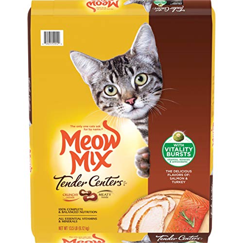 Meow Mix Tender Centers Dry Cat Food, Tuna & Whitefish, 3 Pound Bag