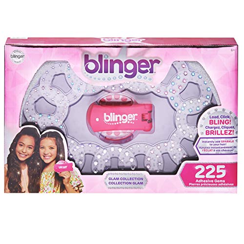 Blinger Ultimate Set, Glam Collection, Comes with Glam Styling Tool & 225 Gems - Load, Click, Bling! Hair, Fashion, Anything! (Amazon Exclusive),