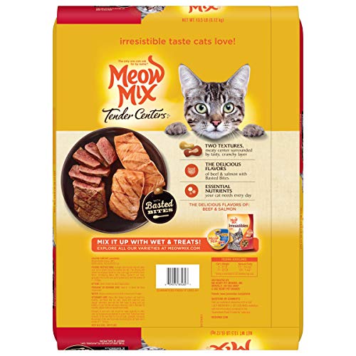 Meow Mix Tender Centers Dry Cat Food, Tuna & Whitefish, 3 Pound Bag