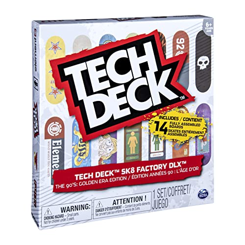 Tech Deck, DLX Pro 10-Pack of Collectible Fingerboards, For Skate Lovers Age 6 and up