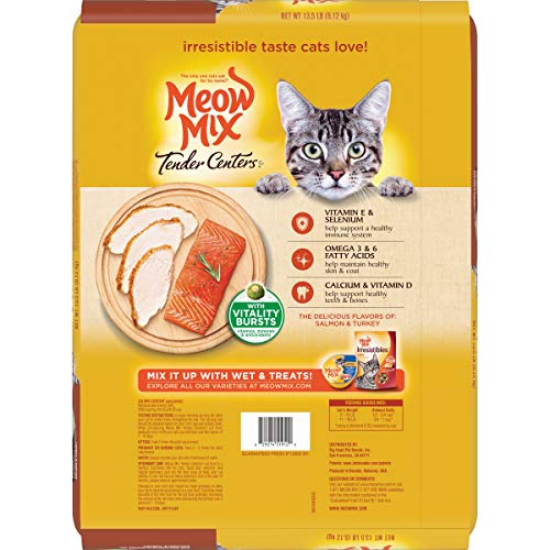 Meow Mix Tender Centers Dry Cat Food, Tuna & Whitefish, 3 Pound Bag