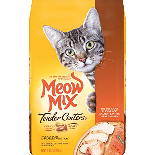 Meow Mix Tender Centers Dry Cat Food, Tuna & Whitefish, 3 Pound Bag